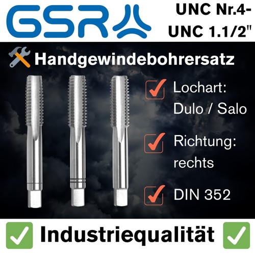 Gsr handgewindebohrer satz unc - gsr,